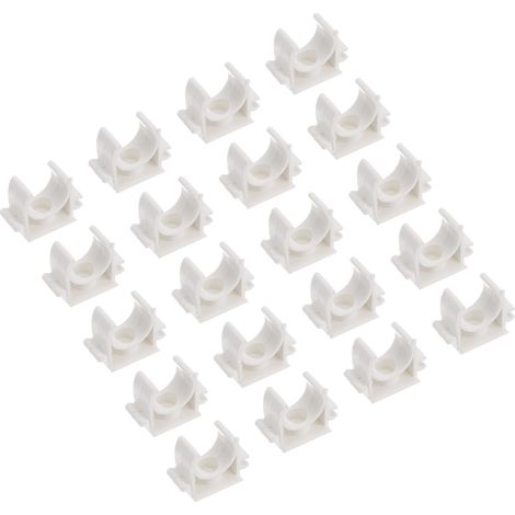 Colliers De Raccordement De Tuyau En PVC Type U Pour Conduits Intérieurs 20mm Blancs Jonction À Clip Amovible Pour Tuyau Conduit Électrique Aménagement Intérieur Lot De 50 (1/5)