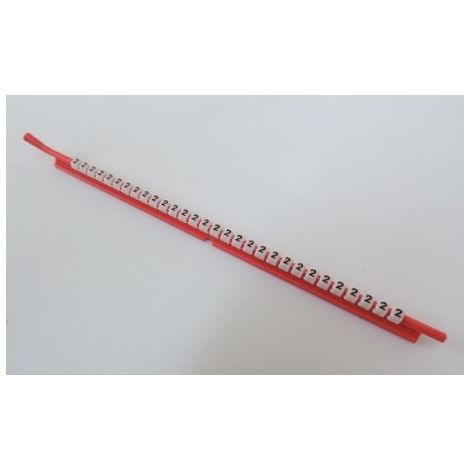 Cavalier de repérage clipsable (boite de 300) pour cable Ø 2.6-3.5mm (1 - 1,5mm²) blanc marquage N°2 PLIO SNAP+ PS-06 STERLING