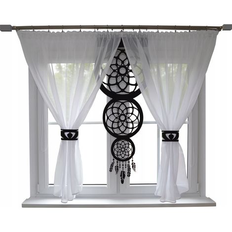 Moderner, durchbrochener Traumfänger-Vorhang für das Wohnzimmer, 400 x 145 cm