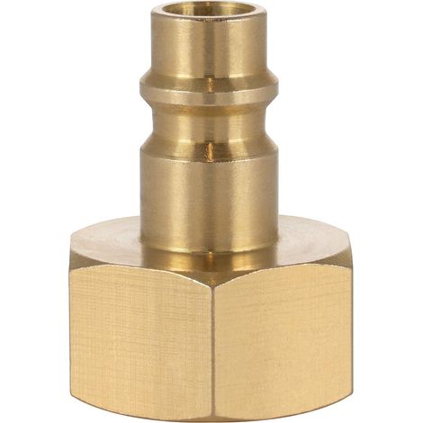 1 - Embout Air Comprimé - Raccord Laiton - Filetage Femelle 1/2" - Pour Outils Pneumatiques - DN 7,2 - Couleur Laiton (1/5)