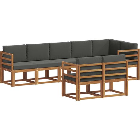 Outdoor Sofa Set 8 pcs Natural and Anthracite vidaXL (1/5)