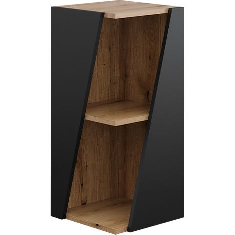 Meuble de rangement de salle de bain Benno, Anthracite, 31.6 x 70.5 cm avec étagères ouvertes, Vicco