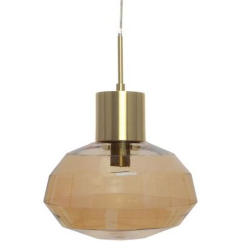 Lampe Suspension Design "Vince" 32cm Ambre (1/4)