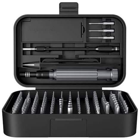 150 en 1 Set de Tournevis Précision, Portable avec 120 Embouts Magnétiques Torx Hex Pour Téléphone, Ordinateur Portable, PC, Montre, Lunettes,Noir - (1/5)