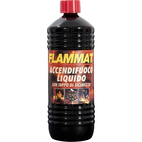 Flammat accendigrill liquido da 1 lt accendifuoco per barbecue forni camini (1/3)