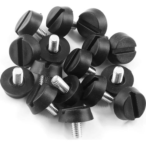 Lot de 20 rehausseurs pour tables et chaises - Pièces détachées pour meubles - Adaptés aux pieds de meubles - Diamètre 25 x 8 x 20 mm - Noir (1/5)