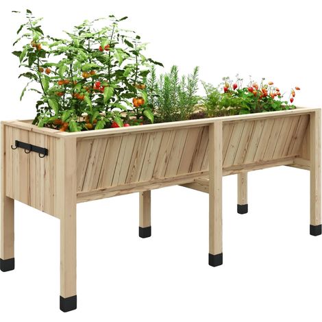 Huerto elevado, diseño elevado, ganchos para herramientas incluidos, 183 x 60 x 77 cm (1/2)