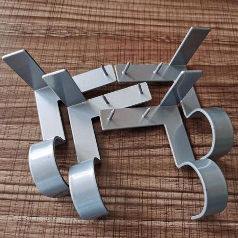 4er-Pack Gardinenstangenhalterungen ohne Bohren, verstellbare, robuste Metall-Gardinenstangenhalter, schraubenlose Gardinenstangenhalterungen für Fenster und Türen im Haus, Schlafzimmer, Wohnzimmer