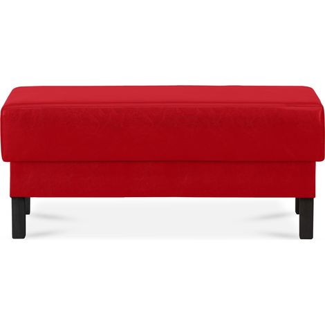 KONSIMO ESPECTO Sitzhocker auf hohen Holzbeinen, rot (1/5)