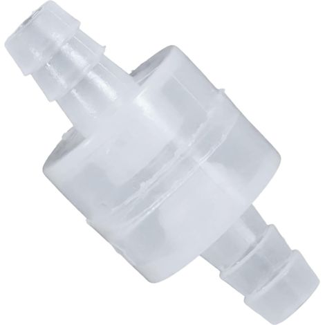 Clapet anti-retour de 8 mm, adapté pour tuyaux, en plastique transparent durable, pour systèmes de pompage et humidification, installation rapide sans outil (1/5)
