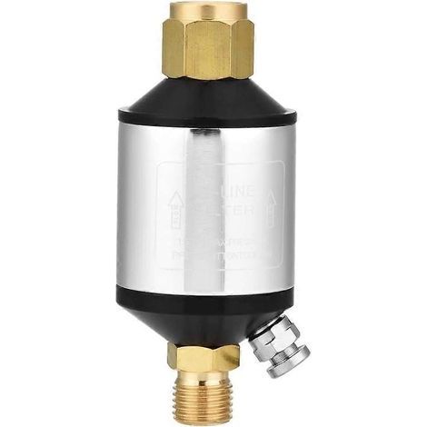 Filtre séparateur d'eau pour compresseur d'air avec entrée et sortie NPT 20241/4", sécheur d'air avec vanne de purge (1/5)