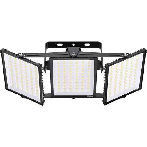 Projecteur LED extérieur 600W 2025 Plus Nouvelle Version Mis à Jour, 60000 LM, Blanc Lumière du Jour 6000K, Étanche IP66,3 Têtes Réglables, Éclairage de Sécurité Extérieur pour Cours (1/5)