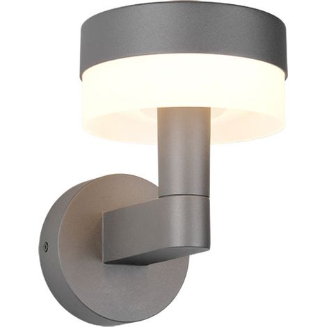 Außenleuchte Wandlampe Fassadenlampe LED Gartenlampe Alu anthrazit H 22,5 cm
