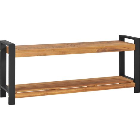 Banc 120 cm Banc de salon - Banc de table Bois de teck solide BV524839 - BonneVie (1/5)