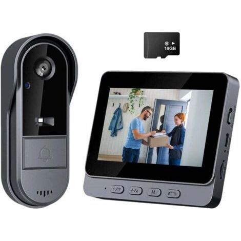 IP65 Wireless Video Intercom System - 1080P High Definition Camera - 4.3 inch IPS Large Screen - 170° Wide Viewing Angle - Perfect for Front Doors (1/4)
