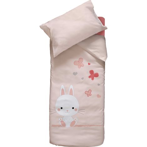 Parure de lit lapinou Rose Clair 100x140 cm (1/2)