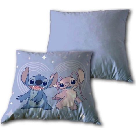 Coussin - - Stitch Et Angel - Violet - 35x35 cm - Enfant
