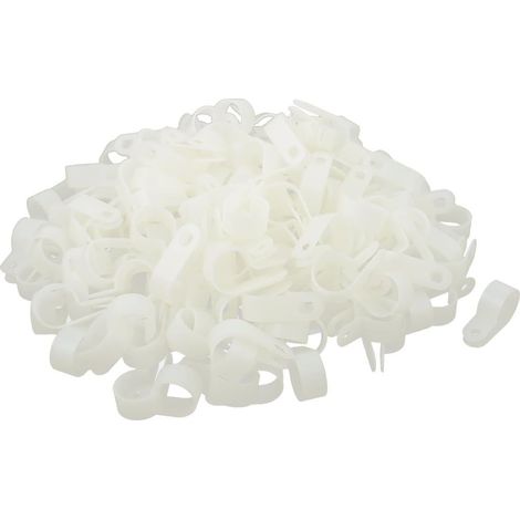 200 pièces en nylon blanc type R pinces à câble pour collier de serrage 18 mm (972b1ae5983187d8ce101 (1/2)