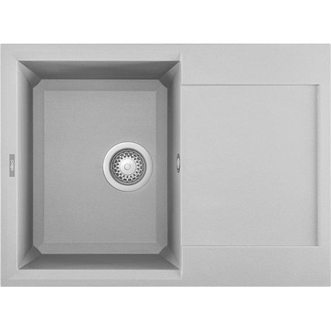 Lavello Elleci Incasso 1 vasca 68x50 Easy 135 Metaltek Grigio Aluminium LMY13579 (1/3)