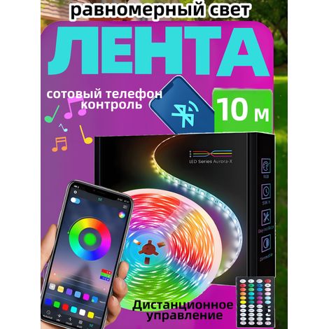 Ruban LED RGB 15 mètres avec télécommande, bande lumineuse flexible pour salon, chambre et décoration (1/5)