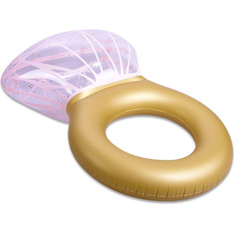 Bouée Géante Lit Flottant Familial en Forme de Diamant – Matelas Gonflable XXL 156x110x50 cm avec Pompe – Jouet d’Eau Cartoon pour Piscine et Plage (1/3)