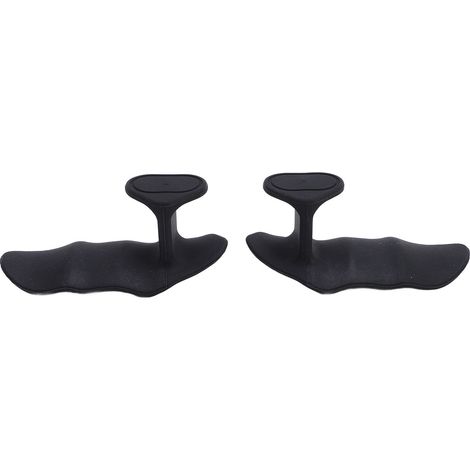 paire de poignées de musculation antidérapantes en caoutchouc noir pour haltérophilie et musculation. (1/5)
