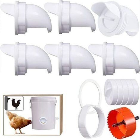 6-piece set, automatic chicken feeder, feeder, soundproofHigh quality, excellent performance, the ideal choice for families. (1/4)
