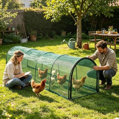 Tunnels D'Extérieur pour Poules Enclos De Jardin Pliable sous Forme De (1/5)