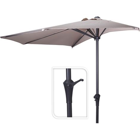 Media sombrilla taupe, ø270 cm