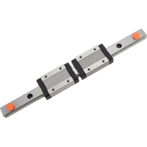 Rail de guidage linéaire de 100 mm, rail de guidage coulissant avec 2 blocs d'extension pour imprimantes 3D, CNC, XYZ et projets de bricolage.