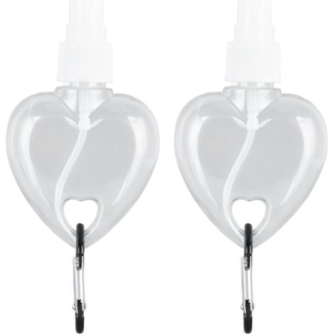 tragbare herzförmige Flaschen, 50 ml, transparent und auslaufsicher für flüssige Reiseseife (1/5)