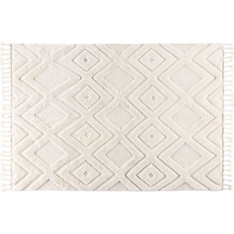 Tapis Déco en Laine "Dahlia" 300x400cm Blanc (1/5)