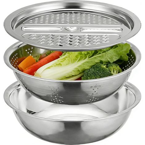 Passoire en Grande Passoire à Drainage Rapide pour Cuisine Set de Cuisine avec Passoire et Tamis en Métal Günlük kullanım ve (1/5)