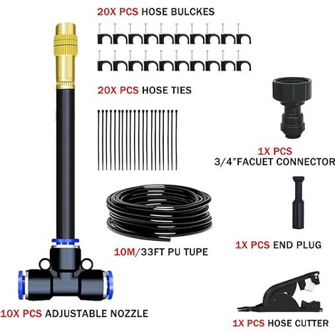 Garden Automatic Irrigation System, avec Buse, 10M (1/4)