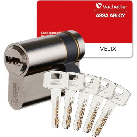 Half-Cylinder 30x10, Nickel-Plated Finish, Bumping Resistance, 5 Reversible Keys, Entrance Door (1/5)