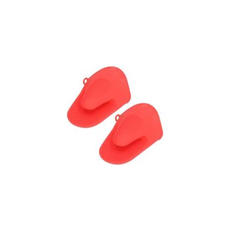 Lot de 2 Gants de Cuisine en Silicone, Résistant à Chaleur Anti-brûlure, Accessoire Cuisine pour Outil de Cuisson Au Barbecue(Rouge) (1/5)