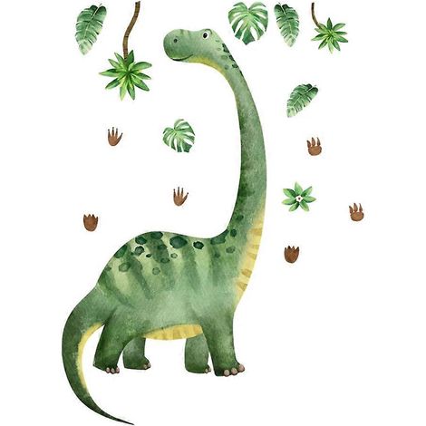 Papier peint dinosaure grand format pour chambre de garçon - Stickers muraux dinosaures mignons pour chambre d'enfant (1/5)