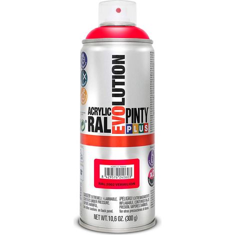 Pintura en spray Pintyplus Evolution RAL 2002 400 ml Vermilion