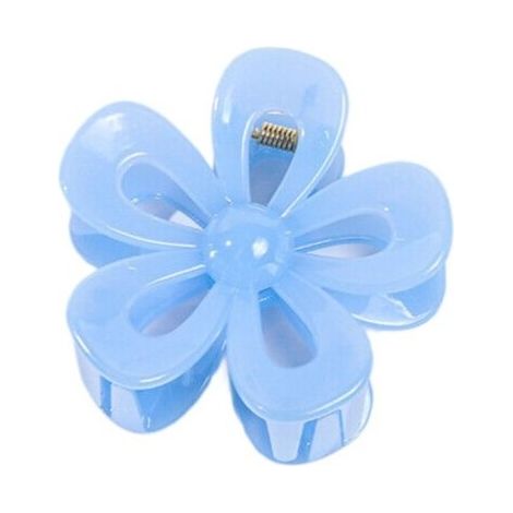 Pinza para el cabello, azul, XL, flor, 6,5 x 7 cm, SP276N (1/5)