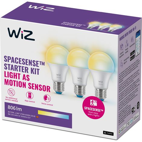 Ampoule LED intelligente GU10 - Remplacement GU10 60W, nuances de blanc, Wi-Fi/Bluetooth, commande vocale/application, fonctionne avec Google Home, HomeKit, pack de 3 (1/5)