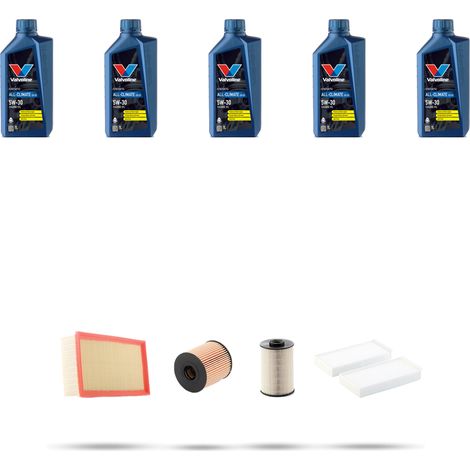 Kit tagliando 4 FILTRI e 5L OLIO compatibile con Citroen Ds5 2.0 Hdi 120kw dal 2011 (1/5)