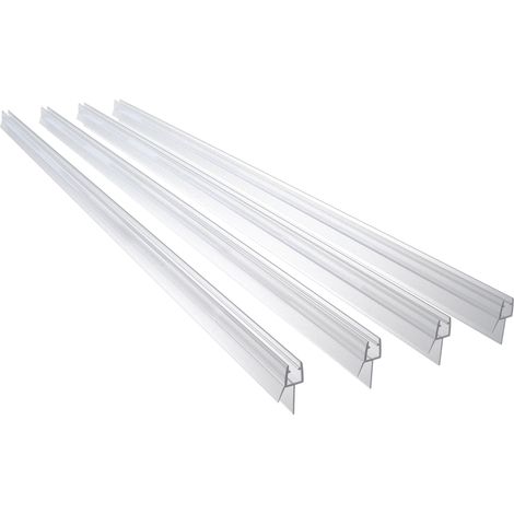 4 Pezzi Guarnizione Sottoporta (Modello-2) per box doccia lunga 90 cm per vetro da 5-6 mm Coda Morbida larga 18 mm Tagliabile
