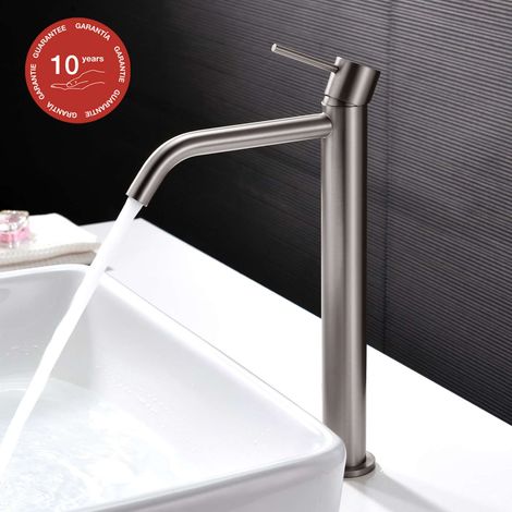 Mitigeur de lavabo bec haut SKY BATH nickel brossé PVD Inox S304 série Promise (1/5)
