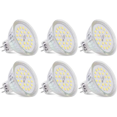 Pr Ampoules LED GU5.3 MR16 12 V, 3,8W Équivalent à Halogène 40W, LED Spot GU5.3 Blanc Froid 6000K Non Dimmable 430 Lumen Lampe LED MR16, Lot de 6 [Classe énergétique E] (1/5)