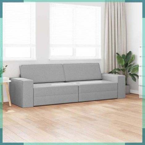 4106724 Canapé-Lit 200cm Gris nuage tissu (1/5)