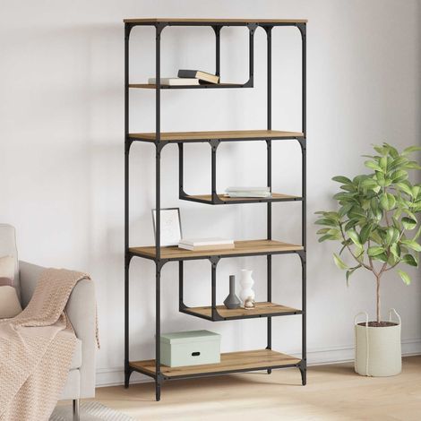 vidaXL Bibliothèque 6 niveaux 81 x 36 x 176 cm Bois d'ingénierie (1/5)