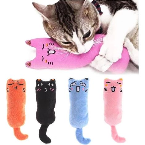 0-4-teiliges Katzenspielzeug, Katzenspielzeug, Katzenminze, Plüschtiere mit Katzenminze, Plüschtiere mit getrockneter Katzenminze für Katzen, Katzenspielzeug für drinnen, interaktives Katzenspielzeug (1/5)