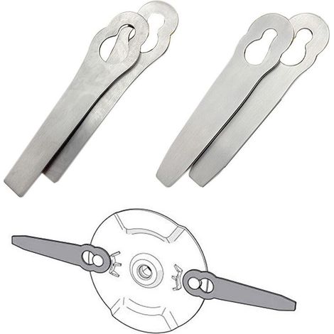 Cordless lawnmower metal blades – 4 replacement 85mm metal blades – Efficient cutting for garden and patio (1/3)