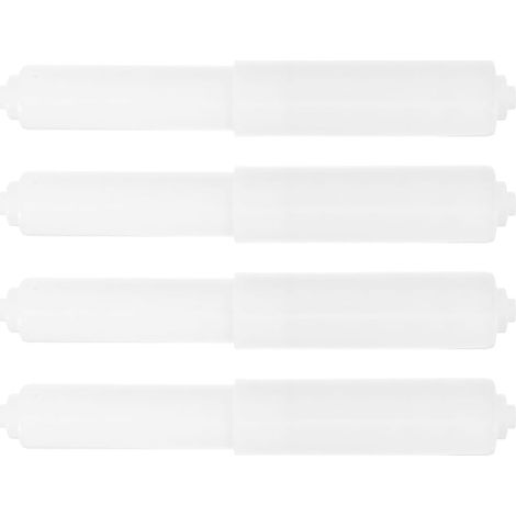 Set mit 4 Ersatzrollen für Toilettenpapierhalter, Kunststofffederstangen für Toilettenpapierspender