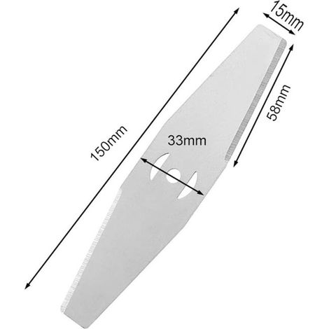 Set di 4 lame per tagliabordi in metallo con apertura da 5 mm per tosaerba a batteria agli ioni di litio. (1/4)